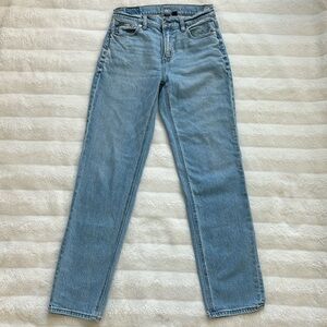 These are a pair of American Eagle jeans. They are High Rise Straight Leg.